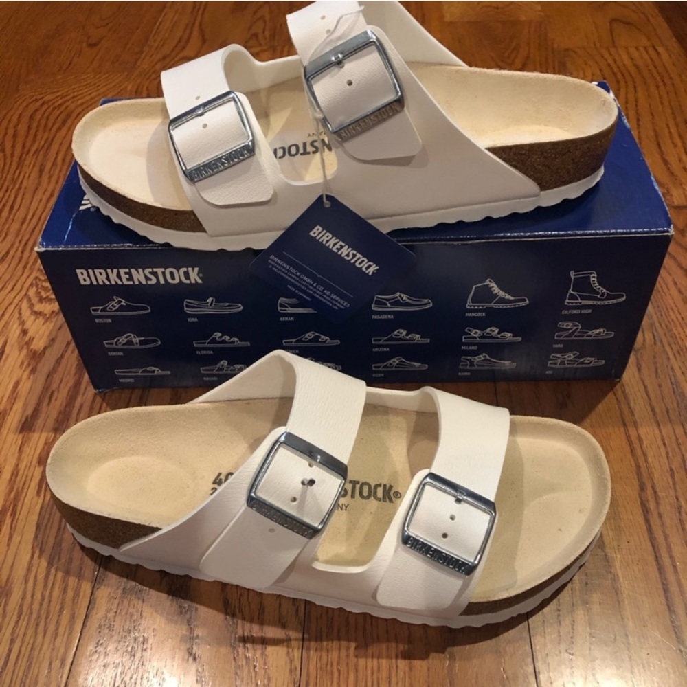 Birkenstock Arizona Birko-Flor White IN BOX